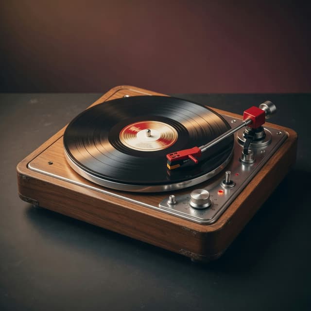 Vintage vinyl record player turntable